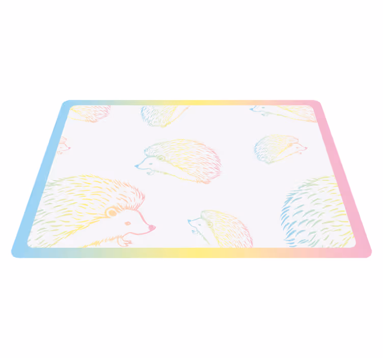Children placemats colorful hedgehog design - TenStickers