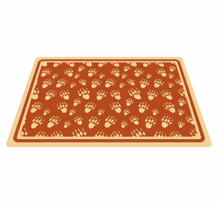 Textured placemats with paw print design - TenStickers