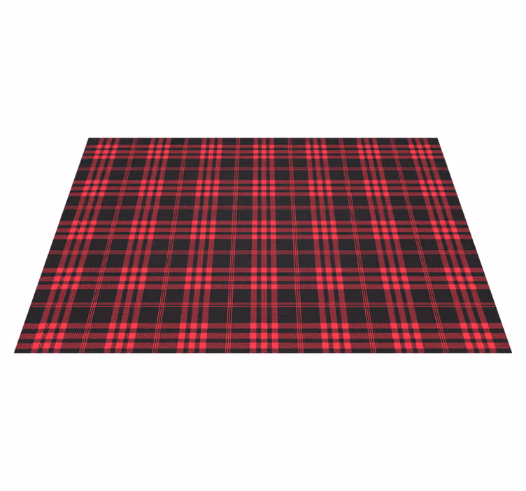 Red Tartan Christmas placemats - TenStickers