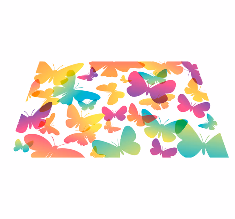 Children placemats with bright butterfly design - TenStickers