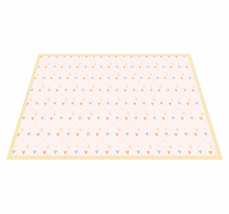 Children placemats with heart pattern background - TenStickers