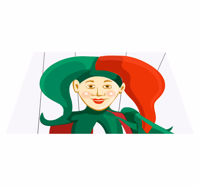 Original placemats jester character design - TenStickers