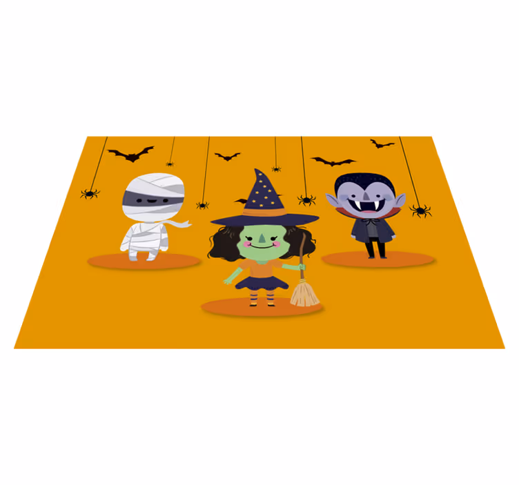 Halloween placemats featuring playful halloween figures - TenStickers