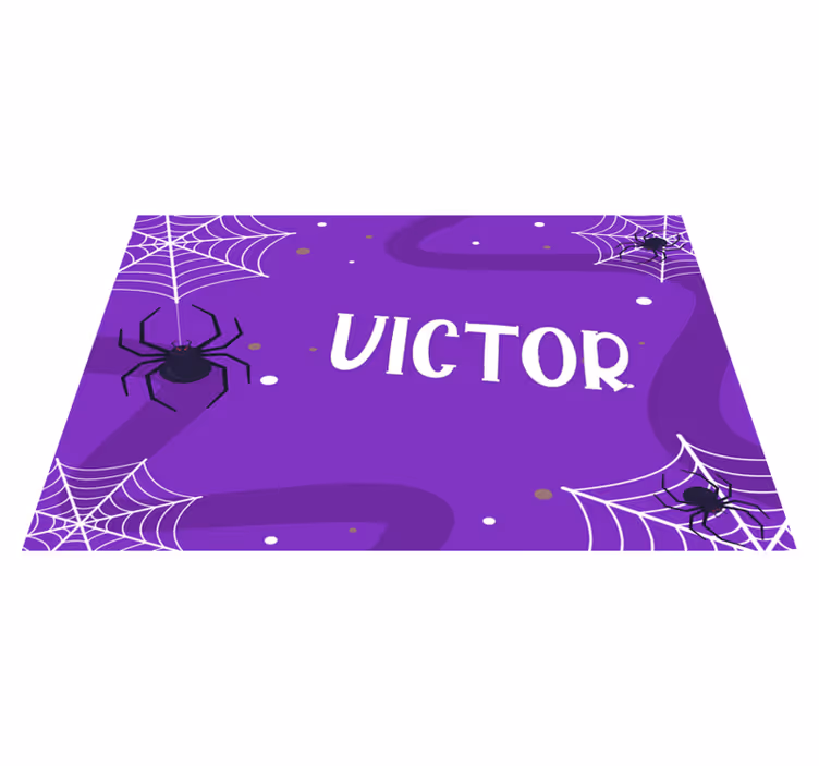 Halloween placemats with spooky spider webs - TenStickers