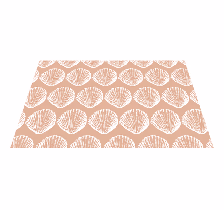 Textured placemats seashell design pattern - TenStickers
