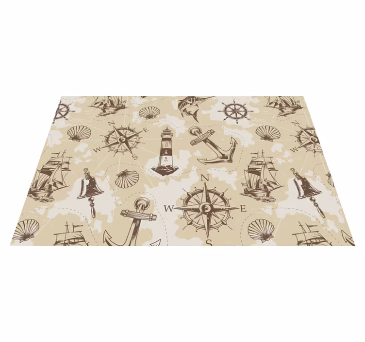 Original placemats with nautical patterns - TenStickers