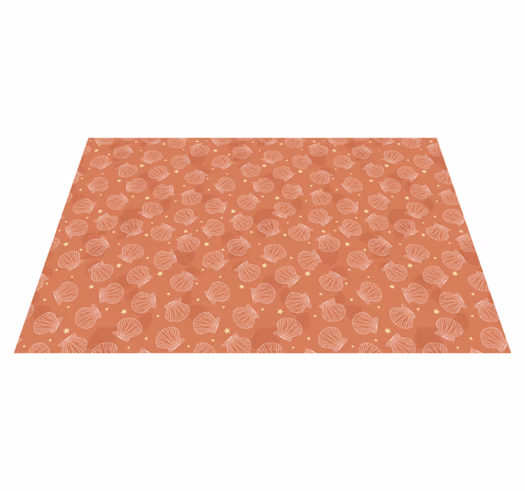 Textured placemats seashell pattern design - TenStickers