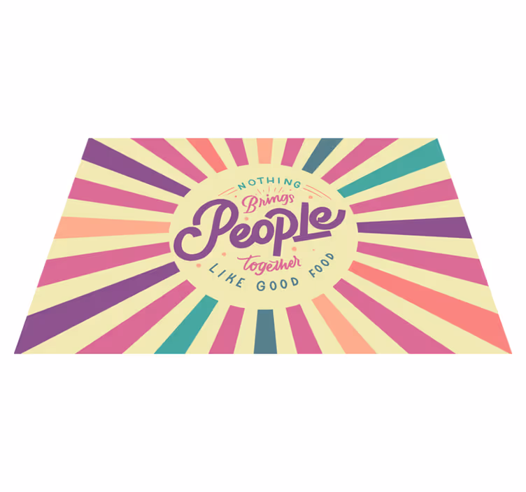 Nothing brings people together placemats with quote - TenStickers