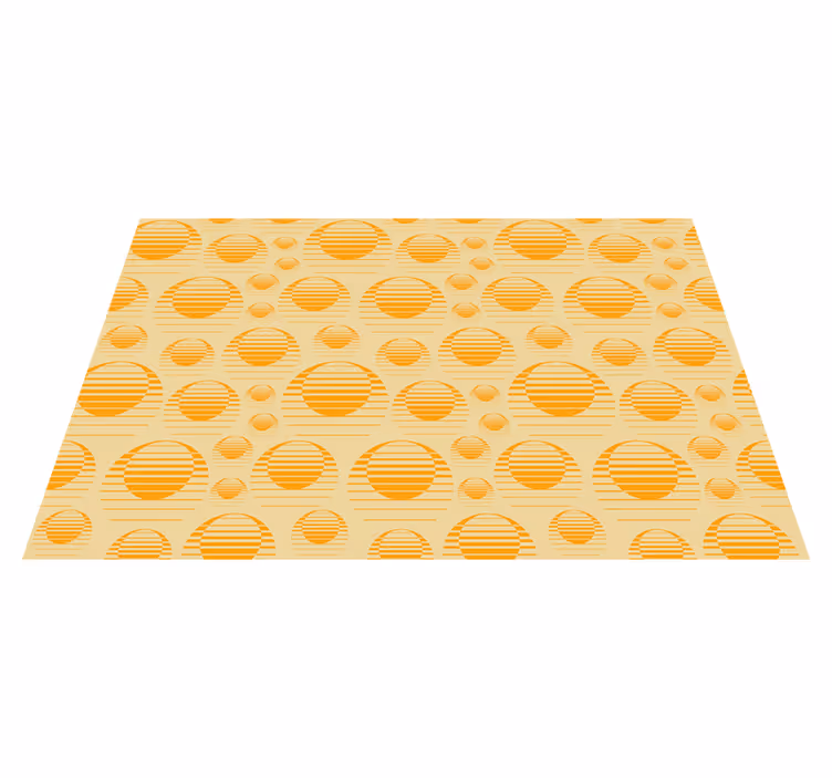 Textured placemats striped circle design - TenStickers