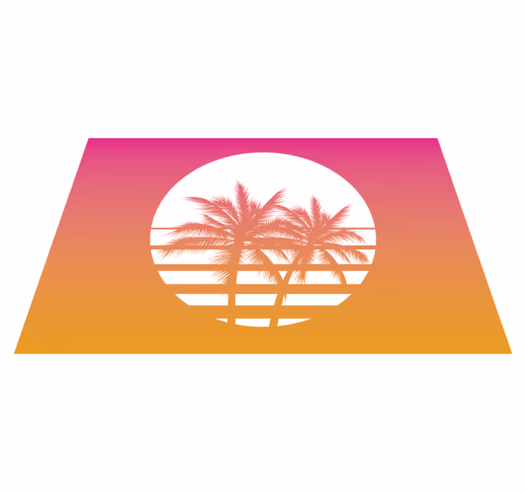 Original placemats palm tree twilight - TenStickers