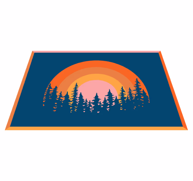 Original placemats vibrant rainbow landscape - TenStickers
