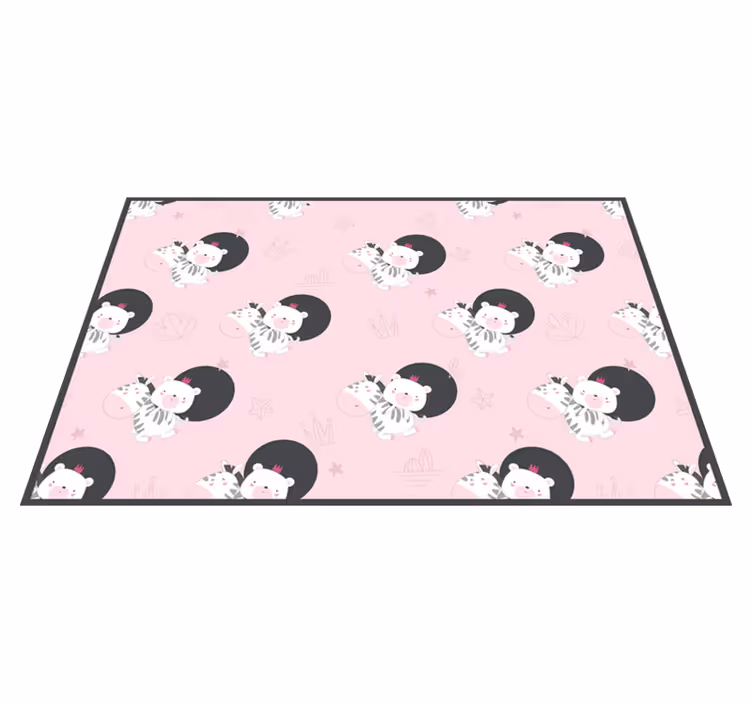 Children placemats cute zebra illustrations - TenStickers
