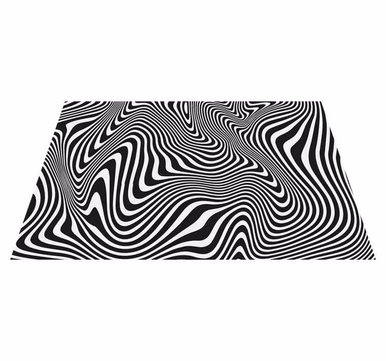 Modern placemats with fluid black designs - TenStickers