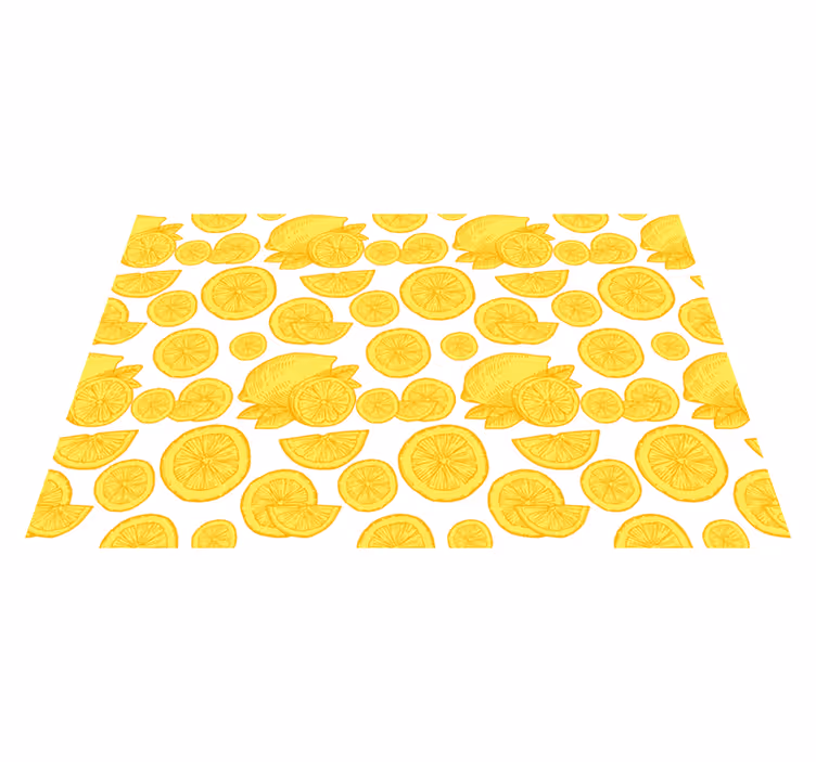 Textured placemats lemon slice design - TenStickers