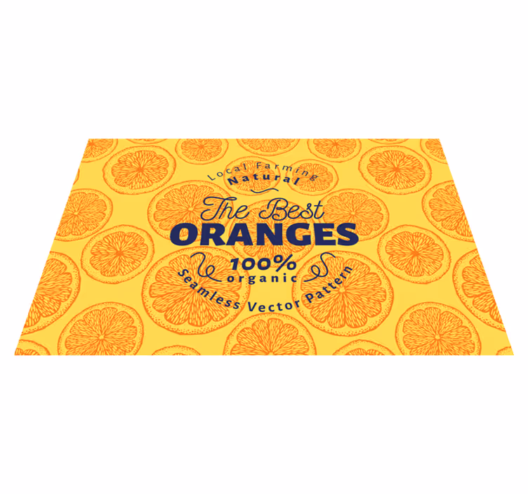 Original placemats organic orange design - TenStickers