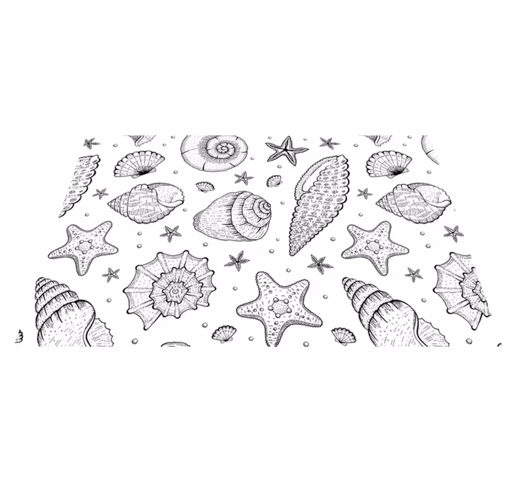 Textured placemats with seashell design - TenStickers