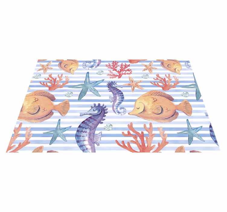 Original placemats underwater themed table setting - TenStickers