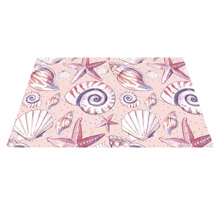 Textured placemats with shell print design - TenStickers