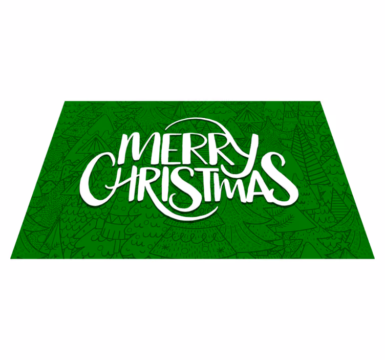 Christmas placemats with merry holiday wishes - TenStickers