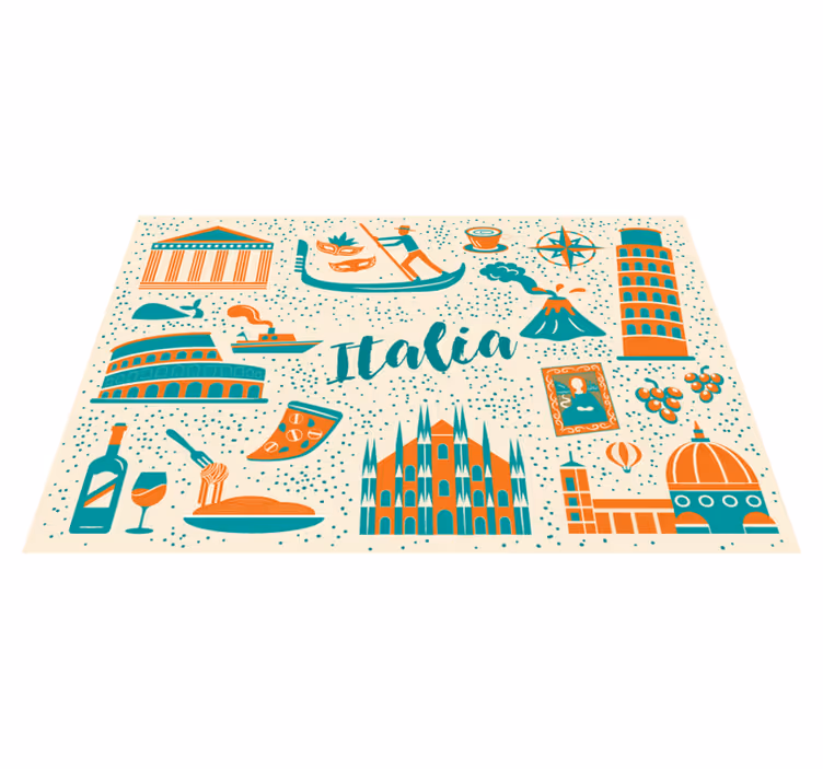 Original placemats culinary italia landscape - TenStickers