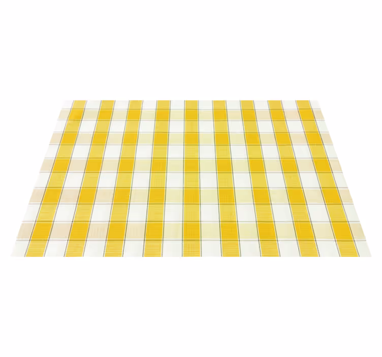Textured placemats yellow checkered pattern - TenStickers