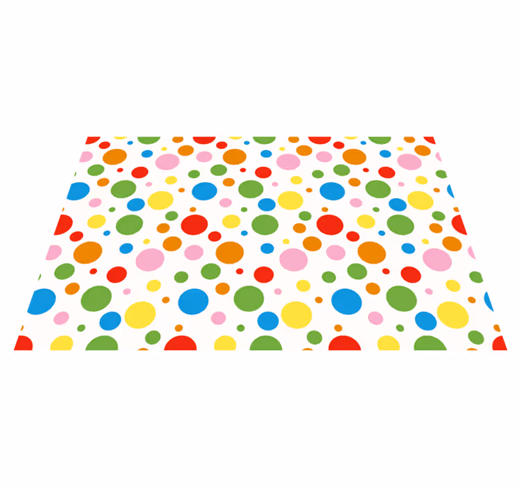 Children placemats colorful polka dots - TenStickers
