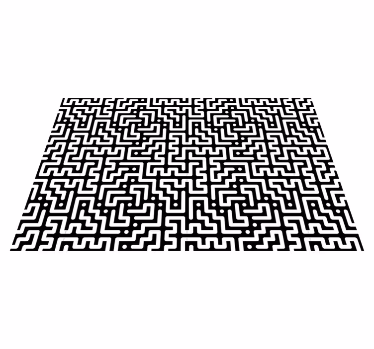 Textured placemats abstract maze design - TenStickers
