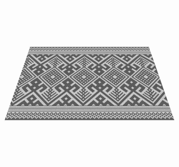 Textured placemats geometric pattern table setting - TenStickers