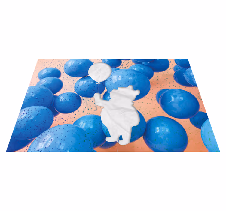Children placemats bear with balloon design - TenStickers