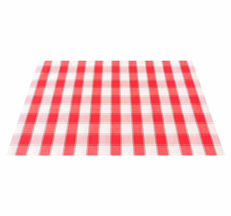Textured placemats red checkered pattern - TenStickers