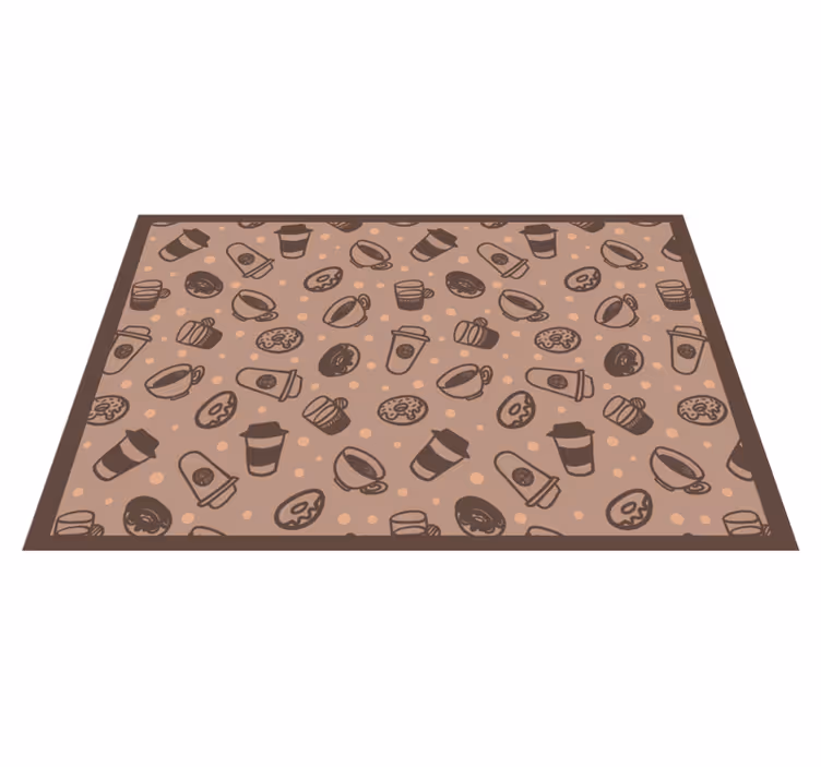 Donuts and coffee original placemats - TenStickers