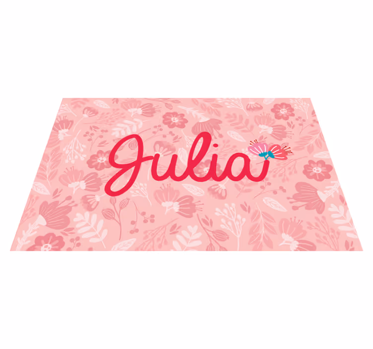 Personalisable placemats floral custom design - TenStickers