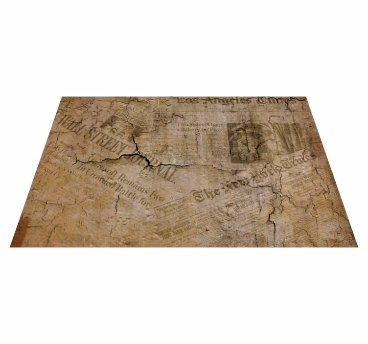 Textured placemats cracked paper surface - TenStickers