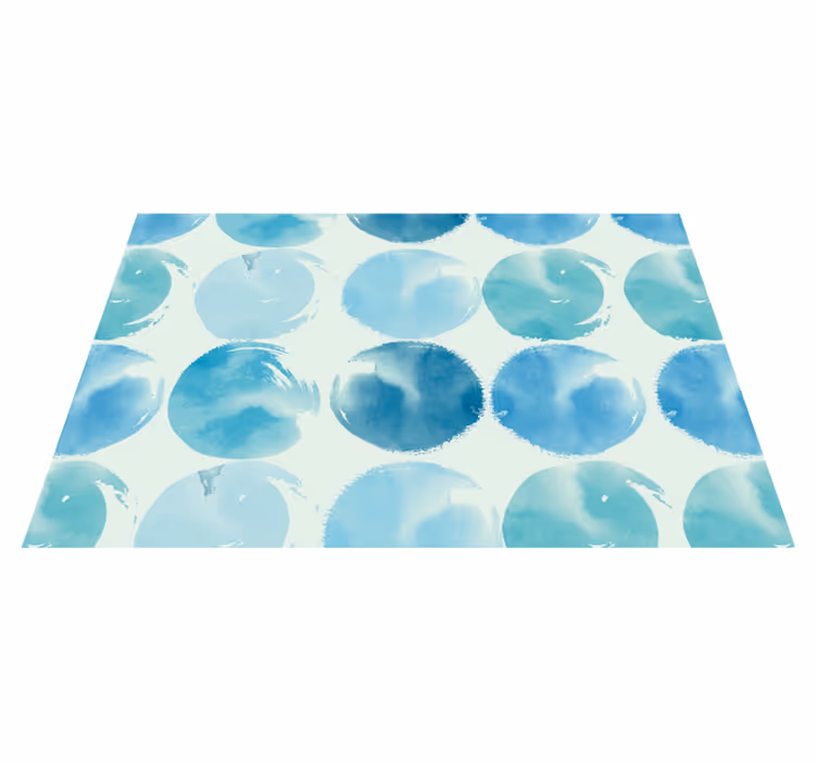 Modern placemats with round watercolor designs - TenStickers