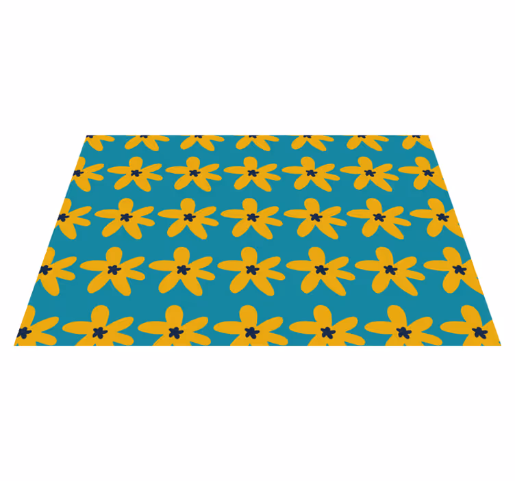 Modern placemats with lively floral design - TenStickers
