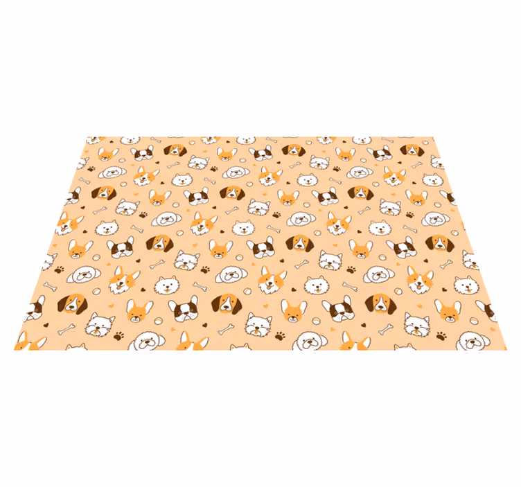 Children placemats adorable animal faces - TenStickers