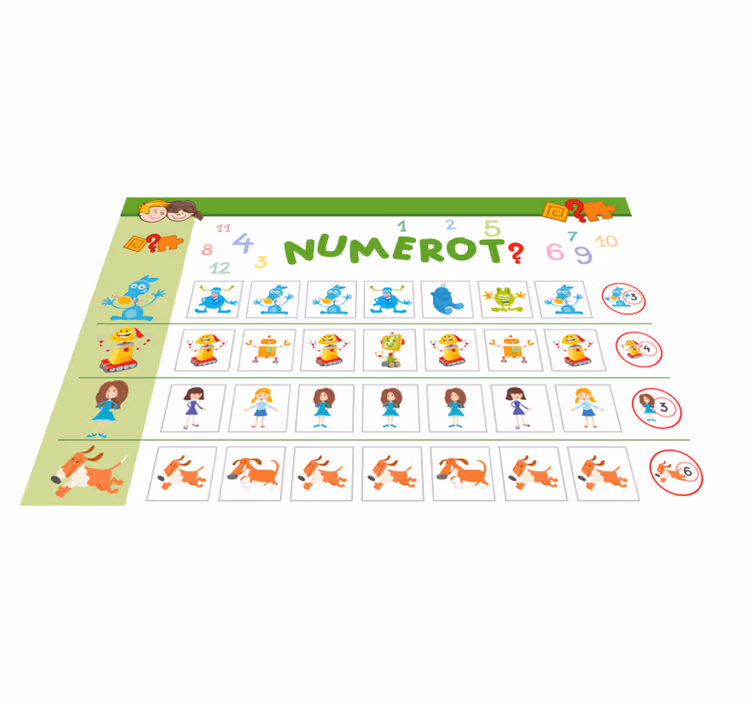 Children placemats colorful learning mat - TenStickers