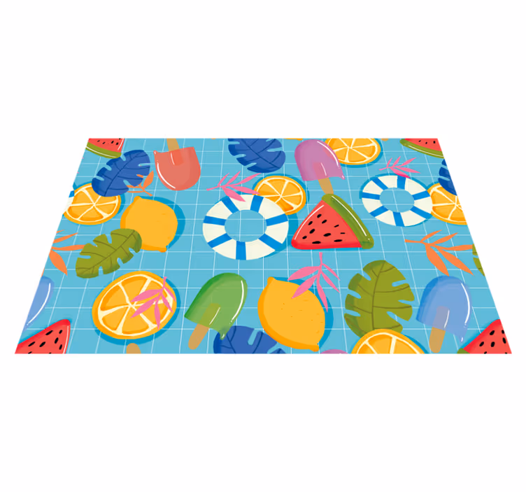 Children placemats fruit and ice cream design - TenStickers