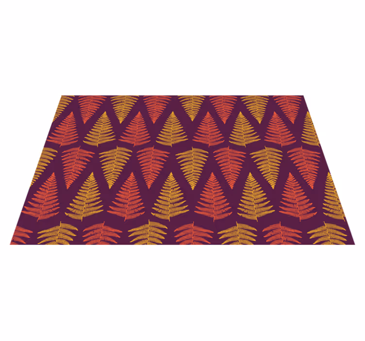 Textured placemats with leafy background design - TenStickers