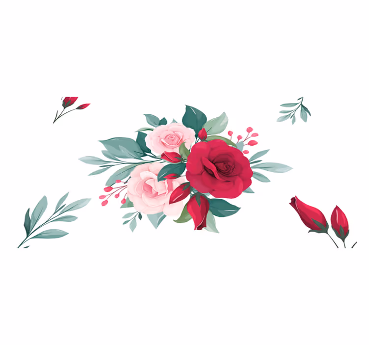 Original placemats floral arrangement design - TenStickers