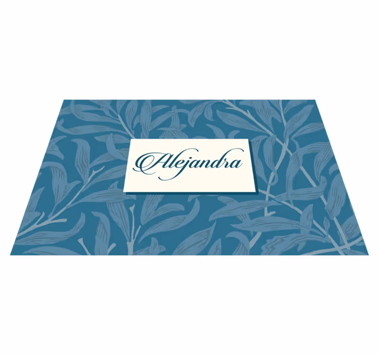 Personalisable placemats elegant leaf design - TenStickers