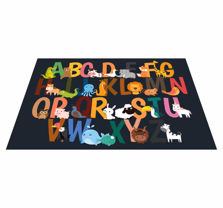 Children placemats alphabet animal characters - TenStickers