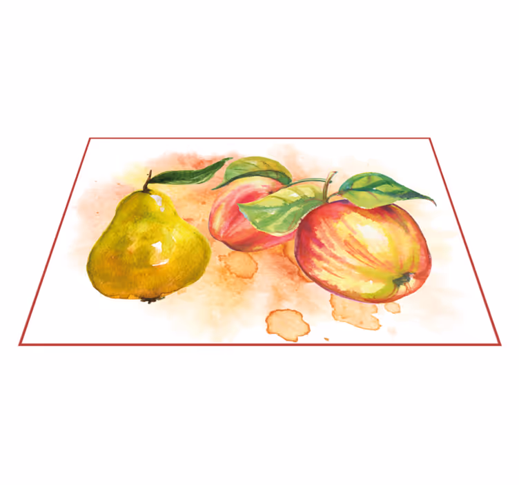 Original placemats fruits watercolor art - TenStickers