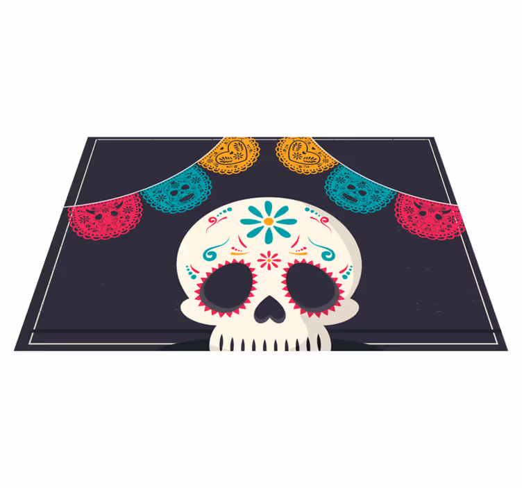 Mexican style female  Halloween placemats - TenStickers