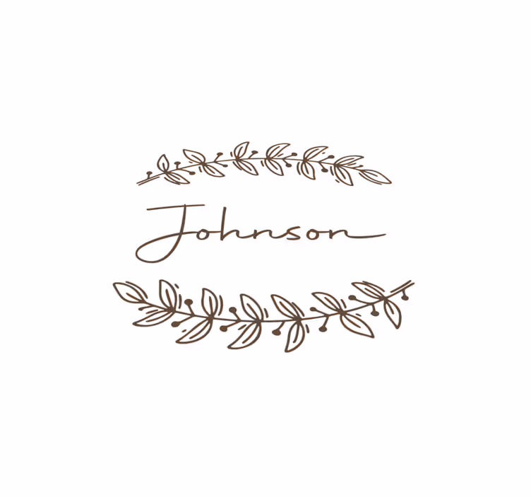 Personalisable placemats elegant leafy design - TenStickers