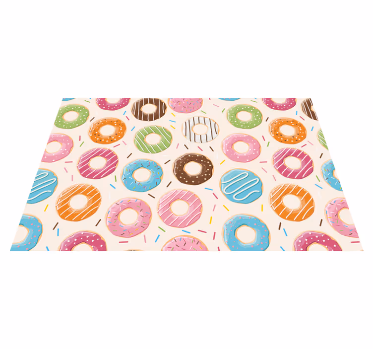 Children placemats colorful donut designs - TenStickers