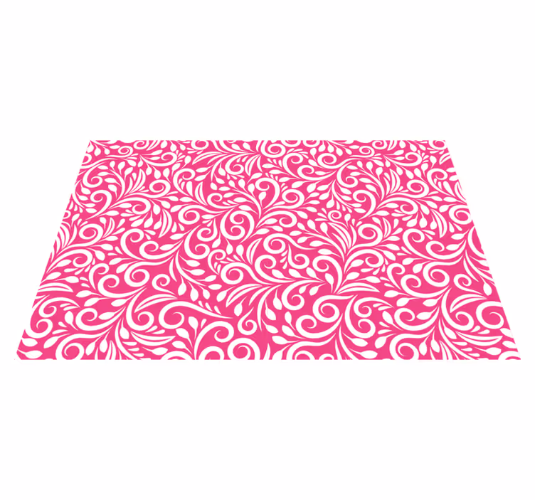 Textured placemats floral swirl design - TenStickers