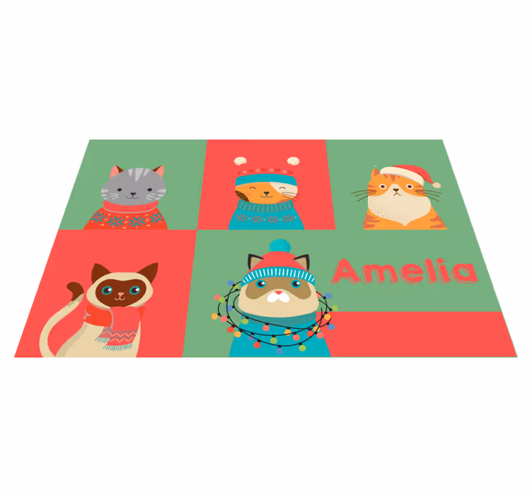 Children placemats cute cartoon cats - TenStickers