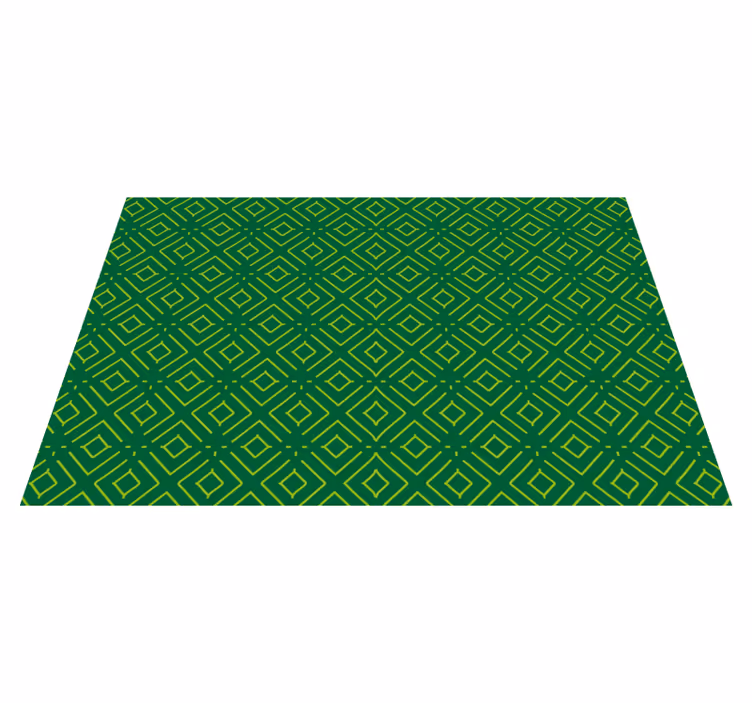 Textured placemats geometric green design - TenStickers