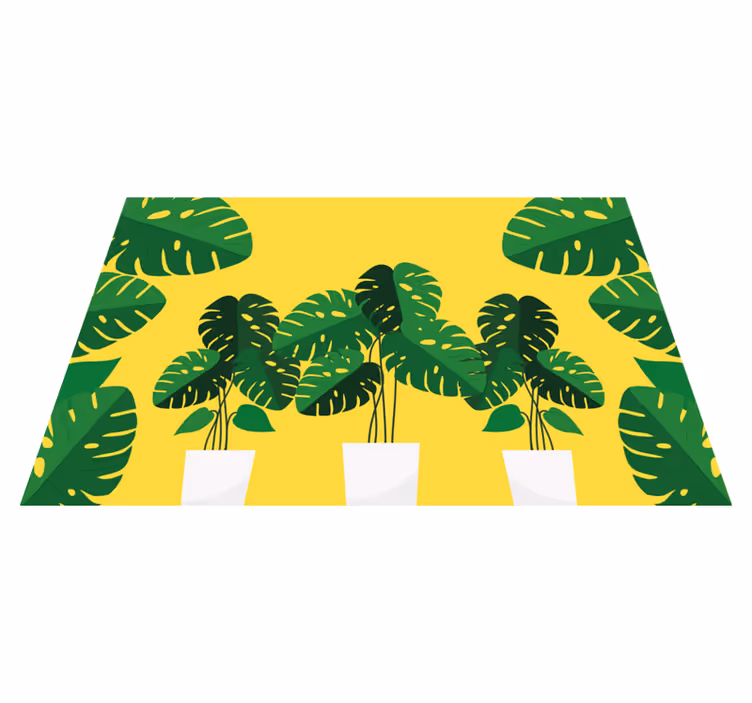 Modern placemats lively leafy design - TenStickers